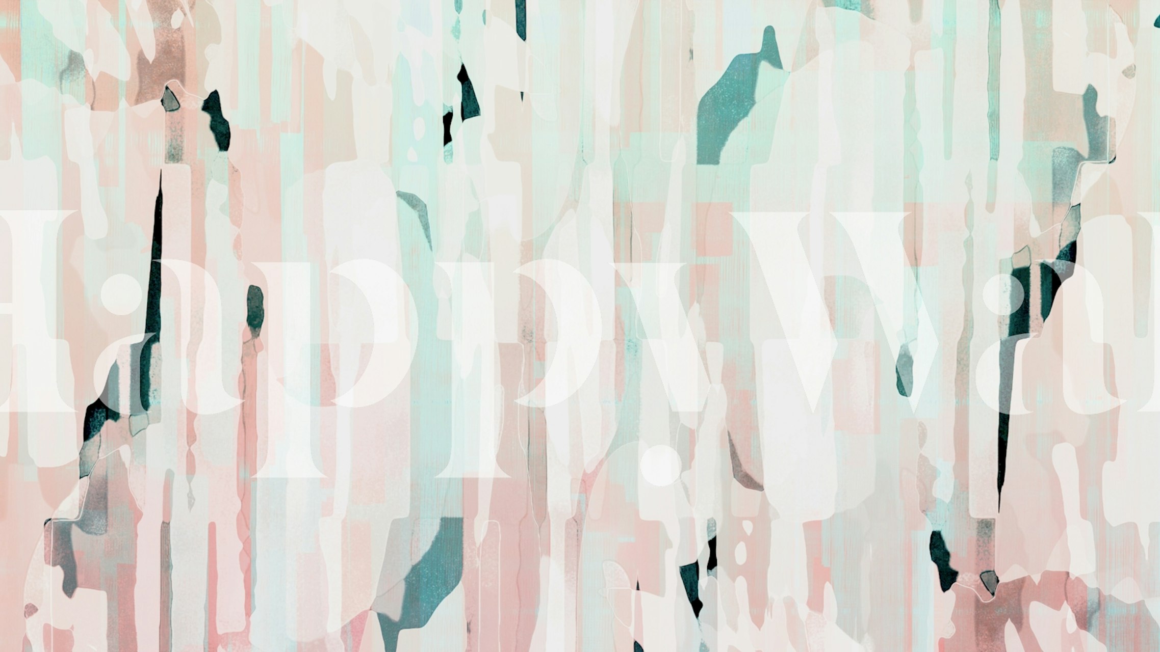 Abstract Composition Blush wallpaper in a room