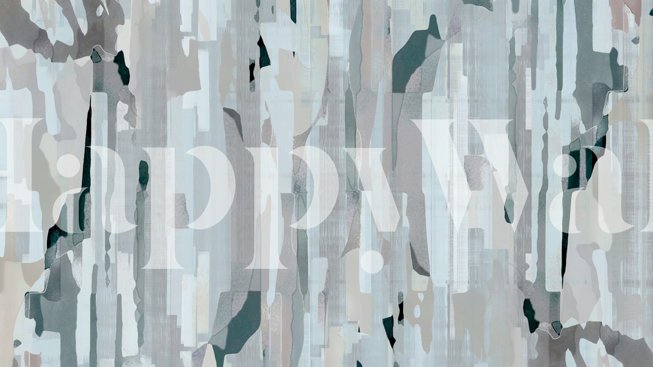 Abstract striped wallpaper in blue and grey tones