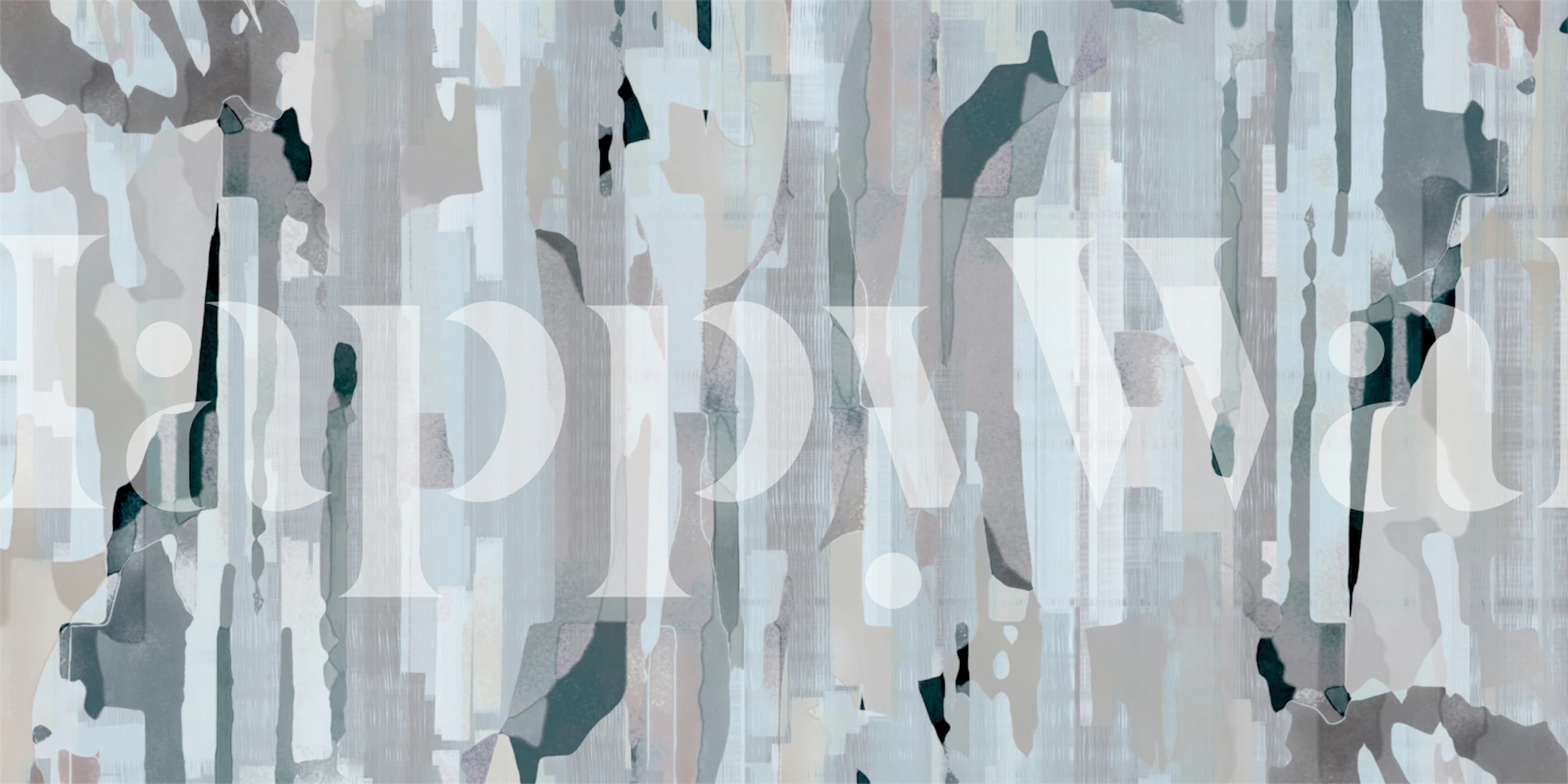 Abstract striped wallpaper in blue and grey tones