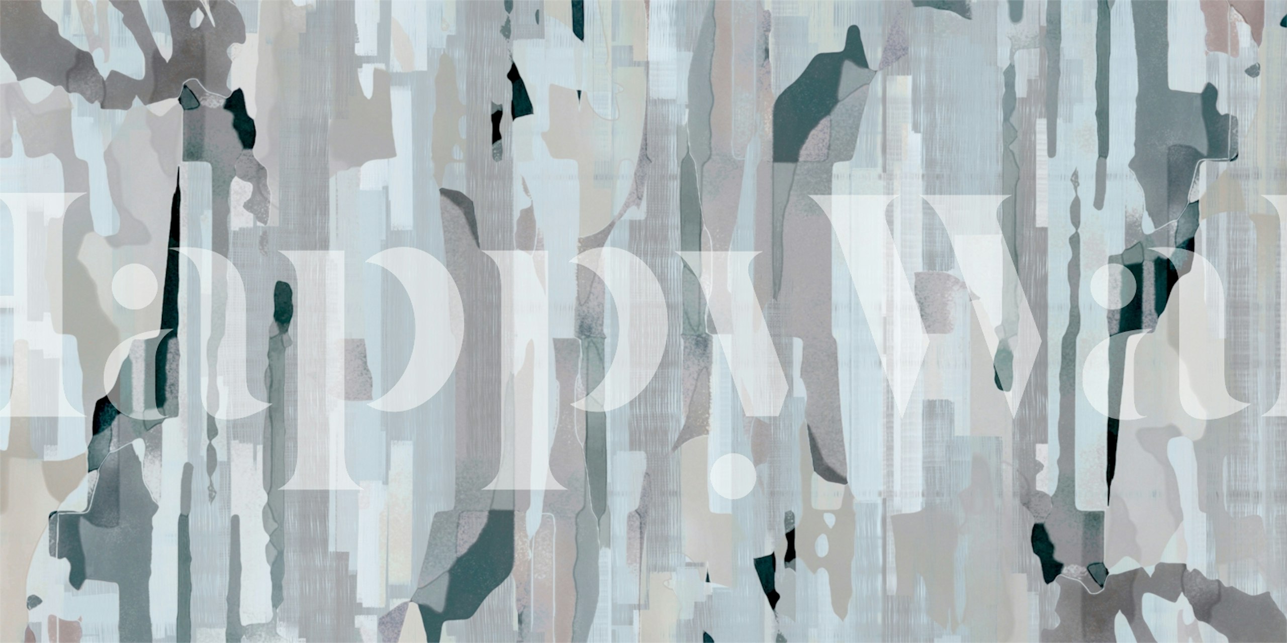 Abstract striped wallpaper in blue and grey tones