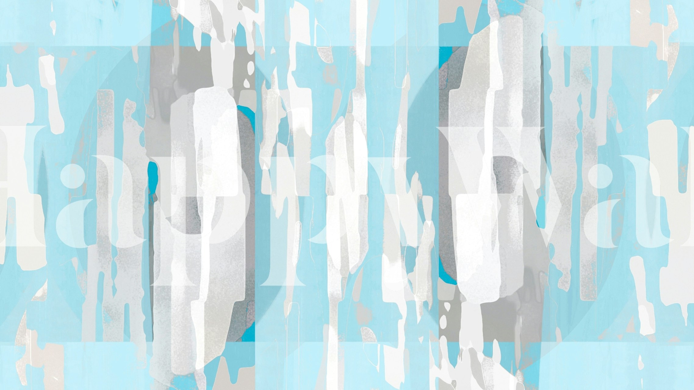 Αφηρημένη Σύνθεση Τοίχου Μωσαϊκό σε Grey και Blue