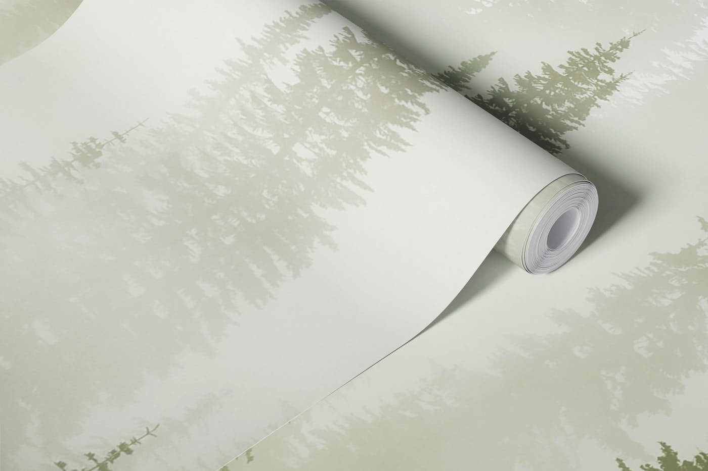 Misty forest basque wallpaper roll