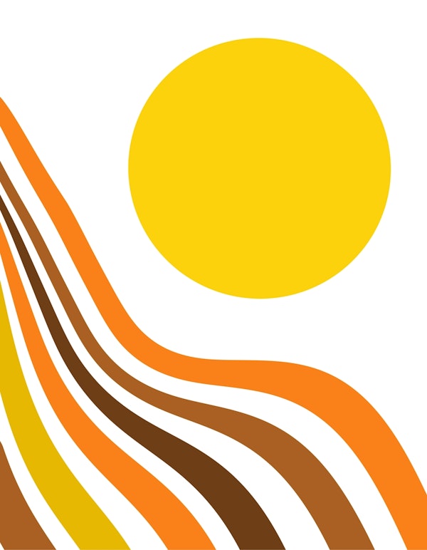 Retro Sun Ocean Wave 1