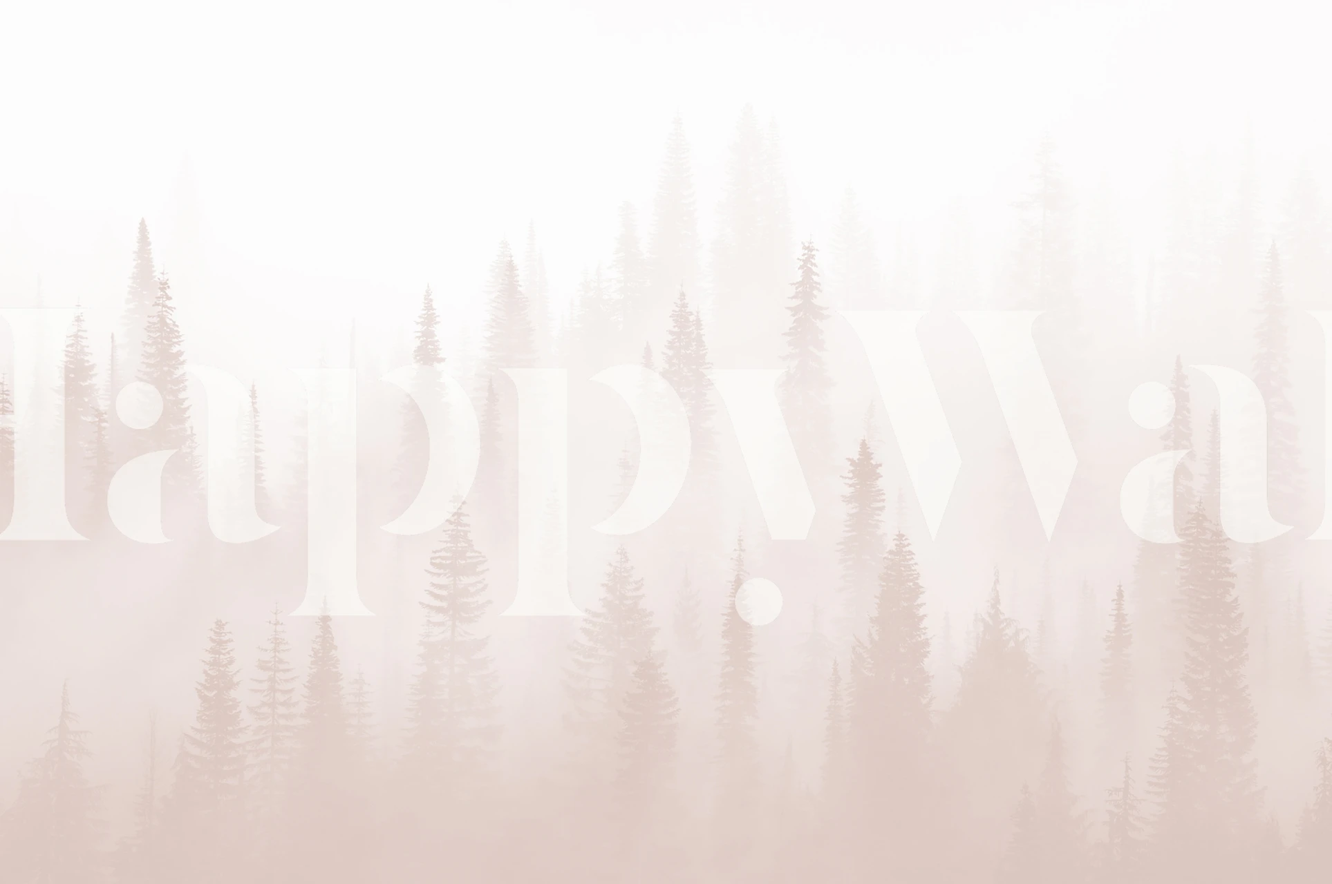 Misty forest shadow pink wallpaper design
