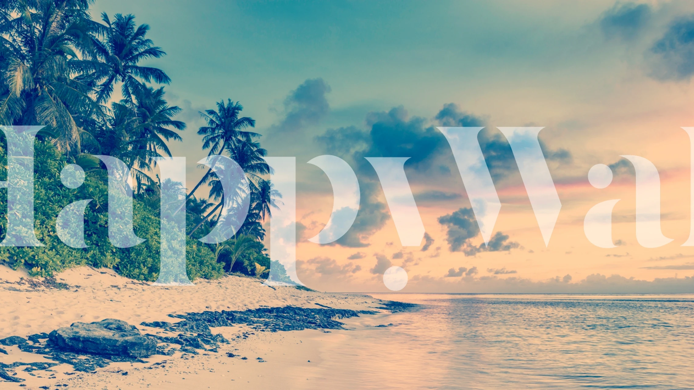 Soft Summer Beach Tapete in einem Raum