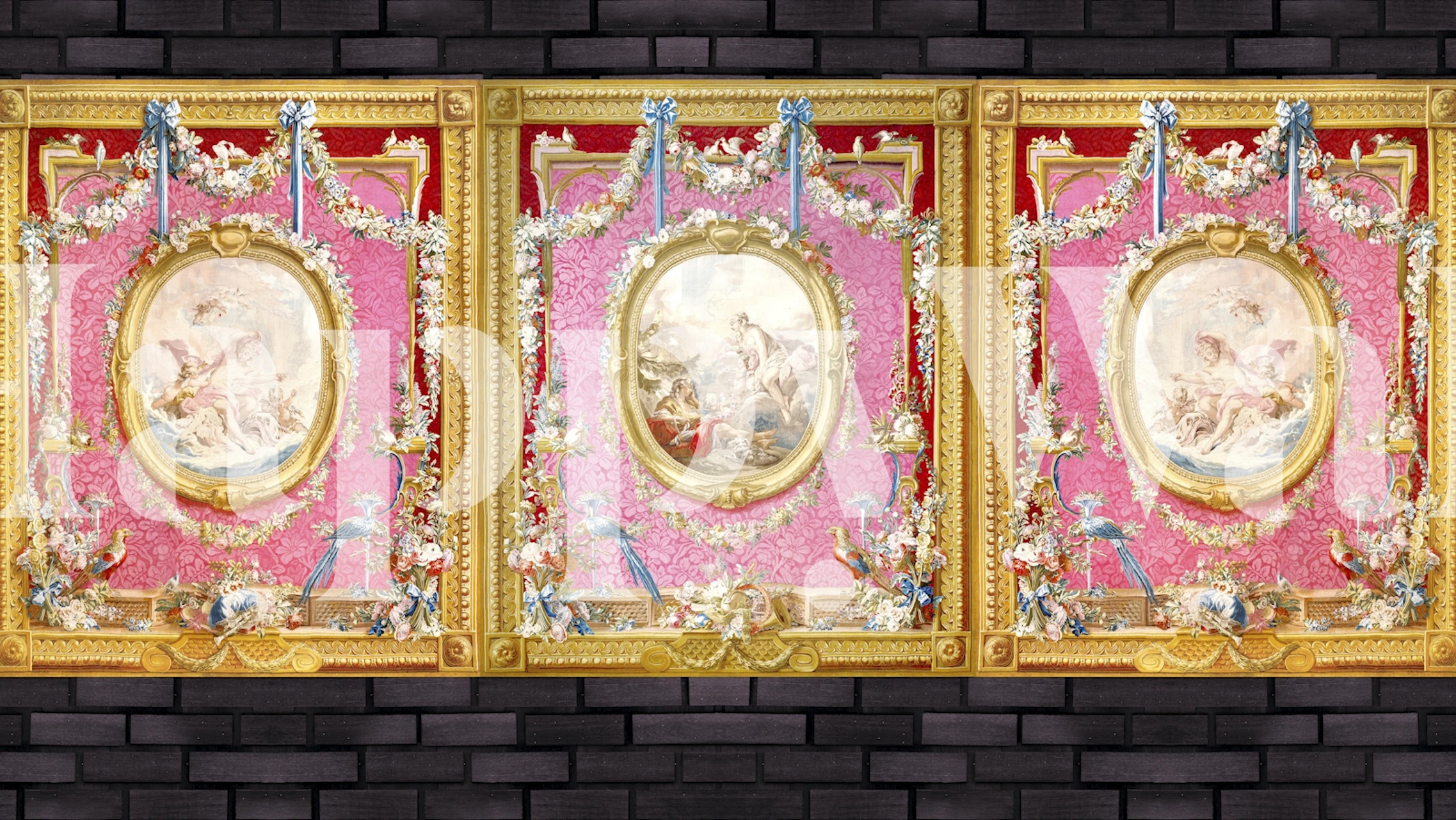 Glamour wallpaper in a stylish room