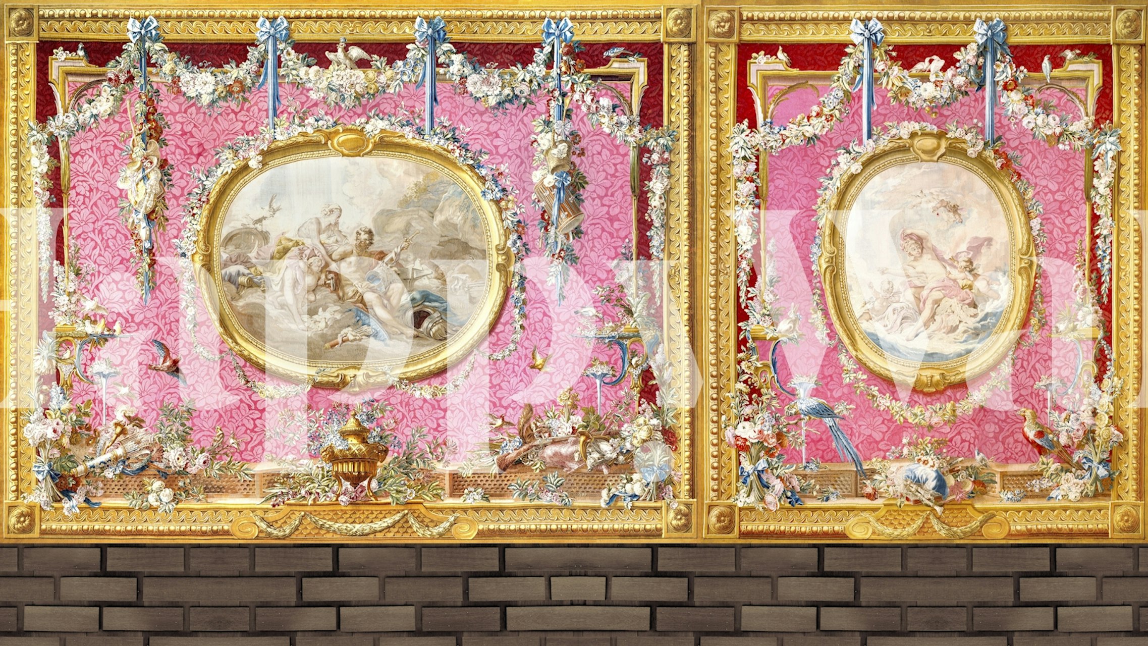 Antique Glamour wallpaper v nastavení místnosti