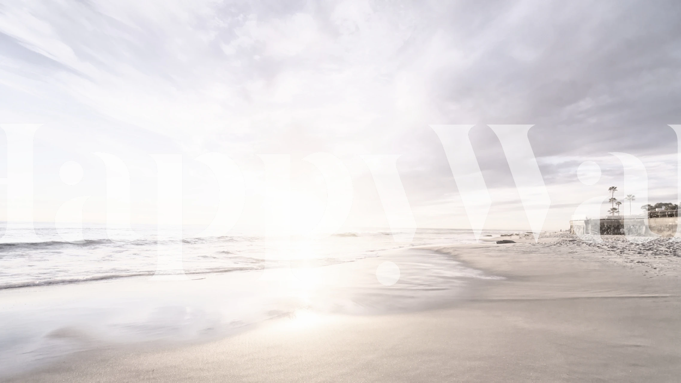 Soft Tones Beach Clouds wallpaper in a room