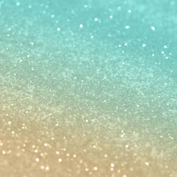 Gold Aqua Teal Glitter 1