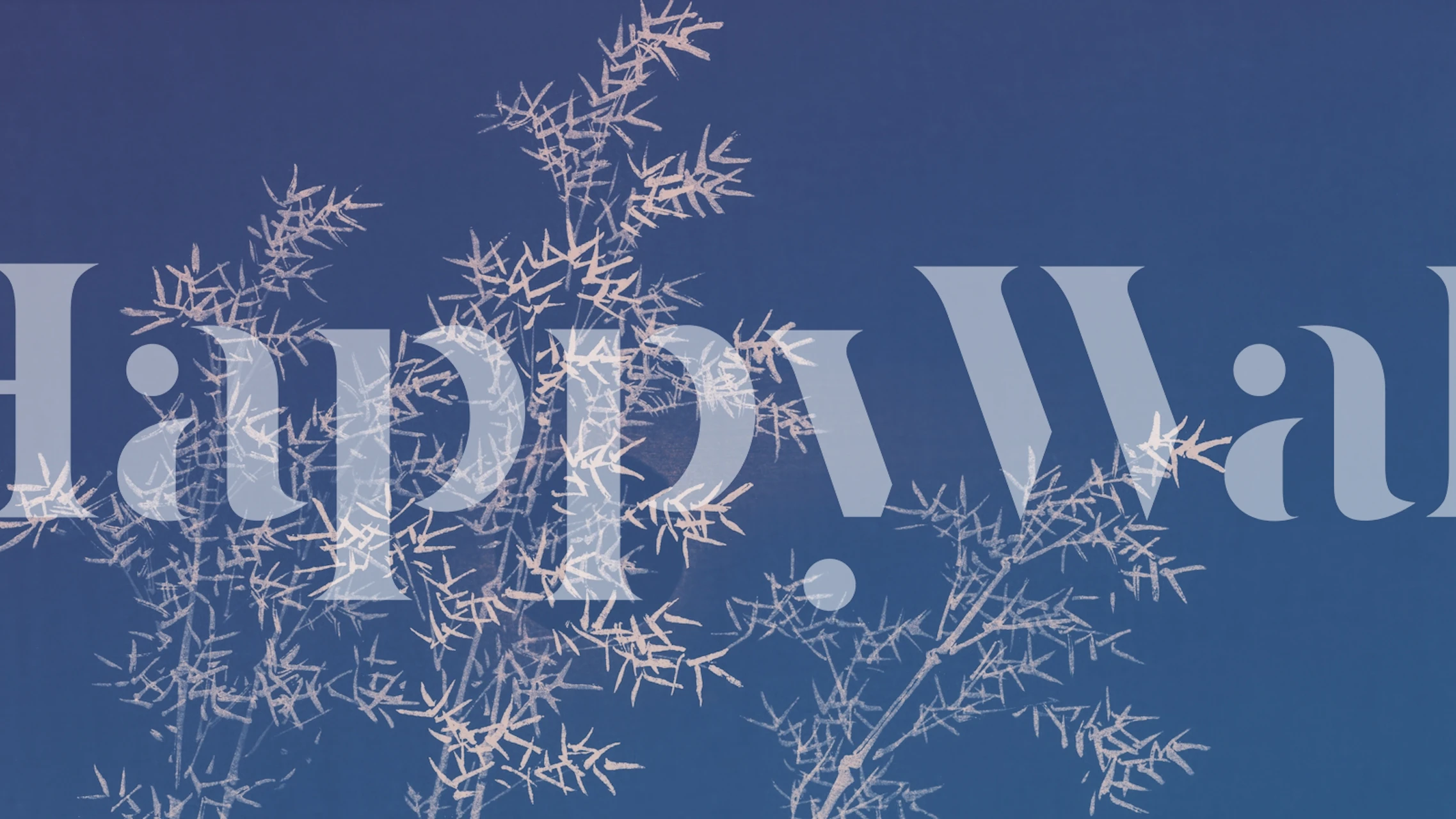 Japan Bamboo tapetdesign på indigo baggrund