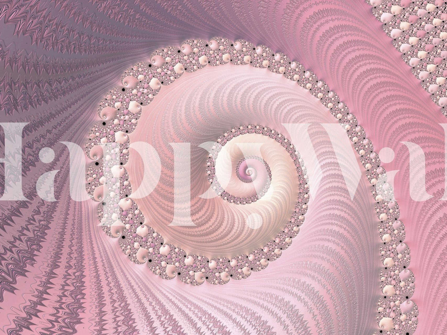 Elegant pastel pink fractal pattern wallpaper