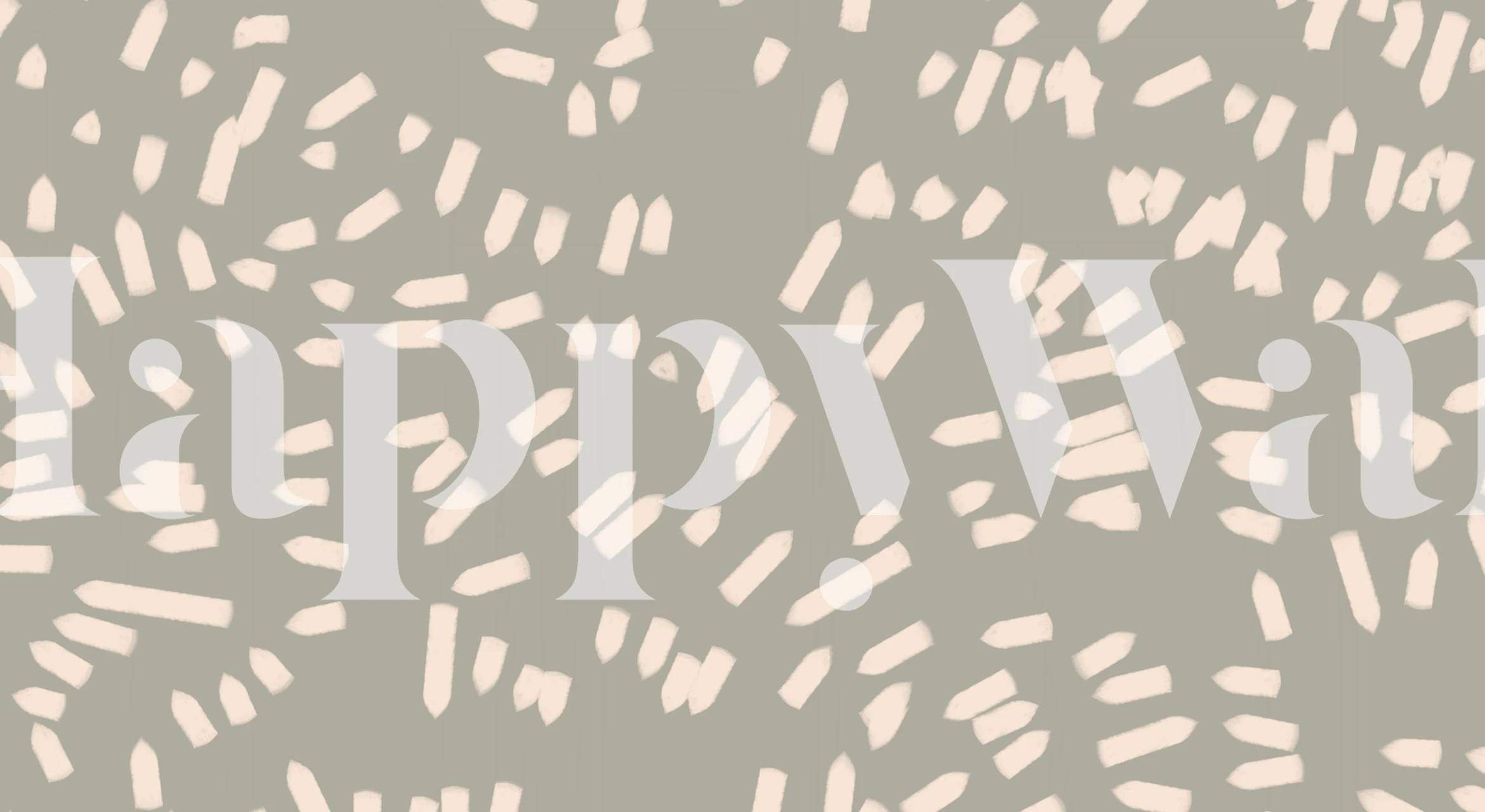 Abstract pattern in muted grey green and beige wallpaper