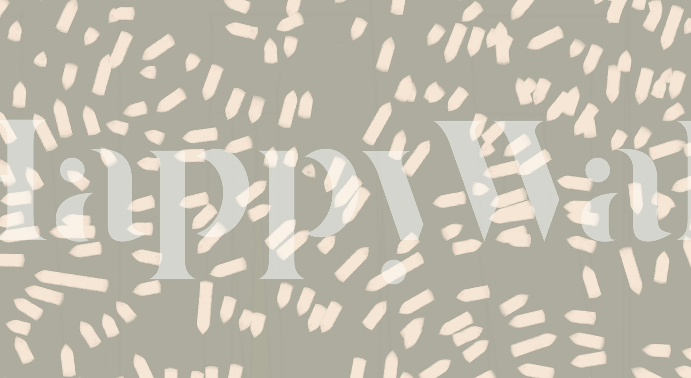 Abstract pattern in muted grey green and beige wallpaper