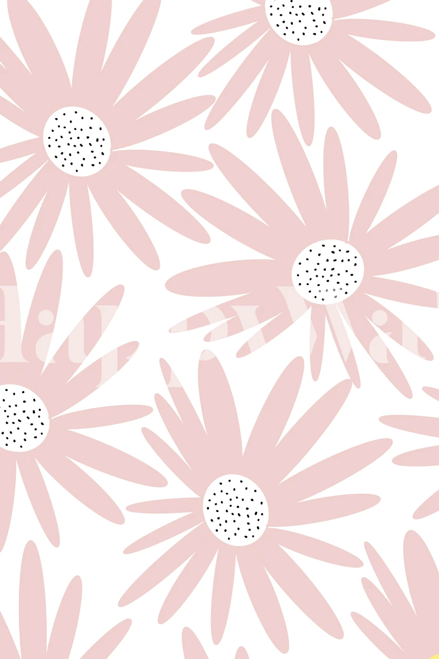 Retro wzór słonecznika w pokoju