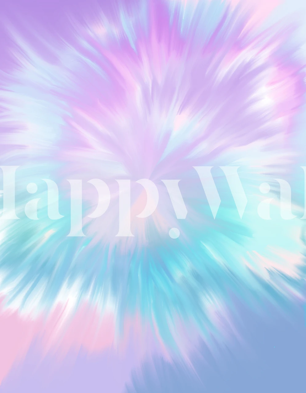 Pastel Tie Dye Tapete in einem stilvollen Raum