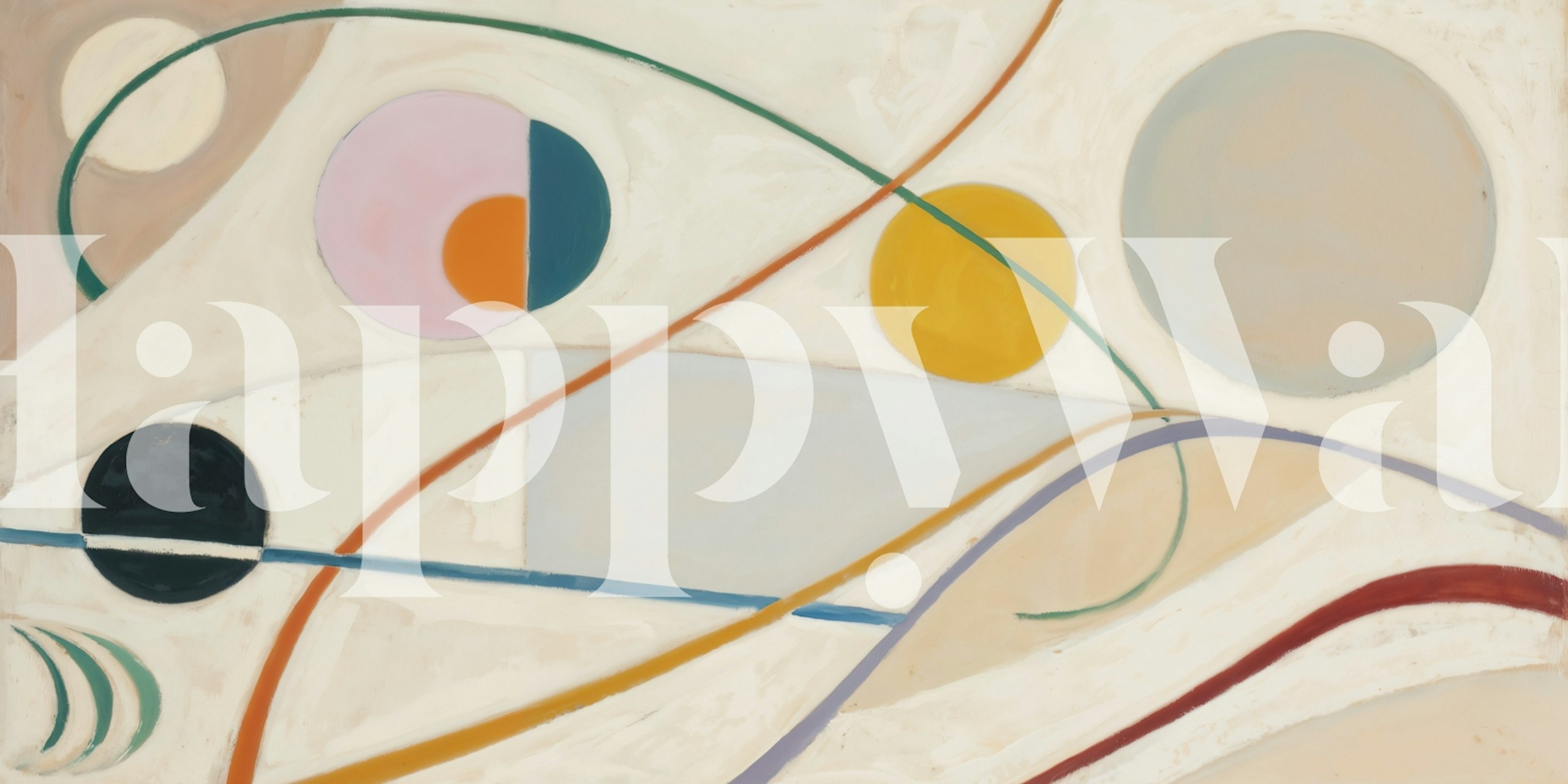 Geometric Vintage tapet visad i ett rum