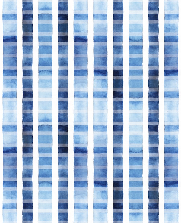 Soft Blue Watercolour Stripes