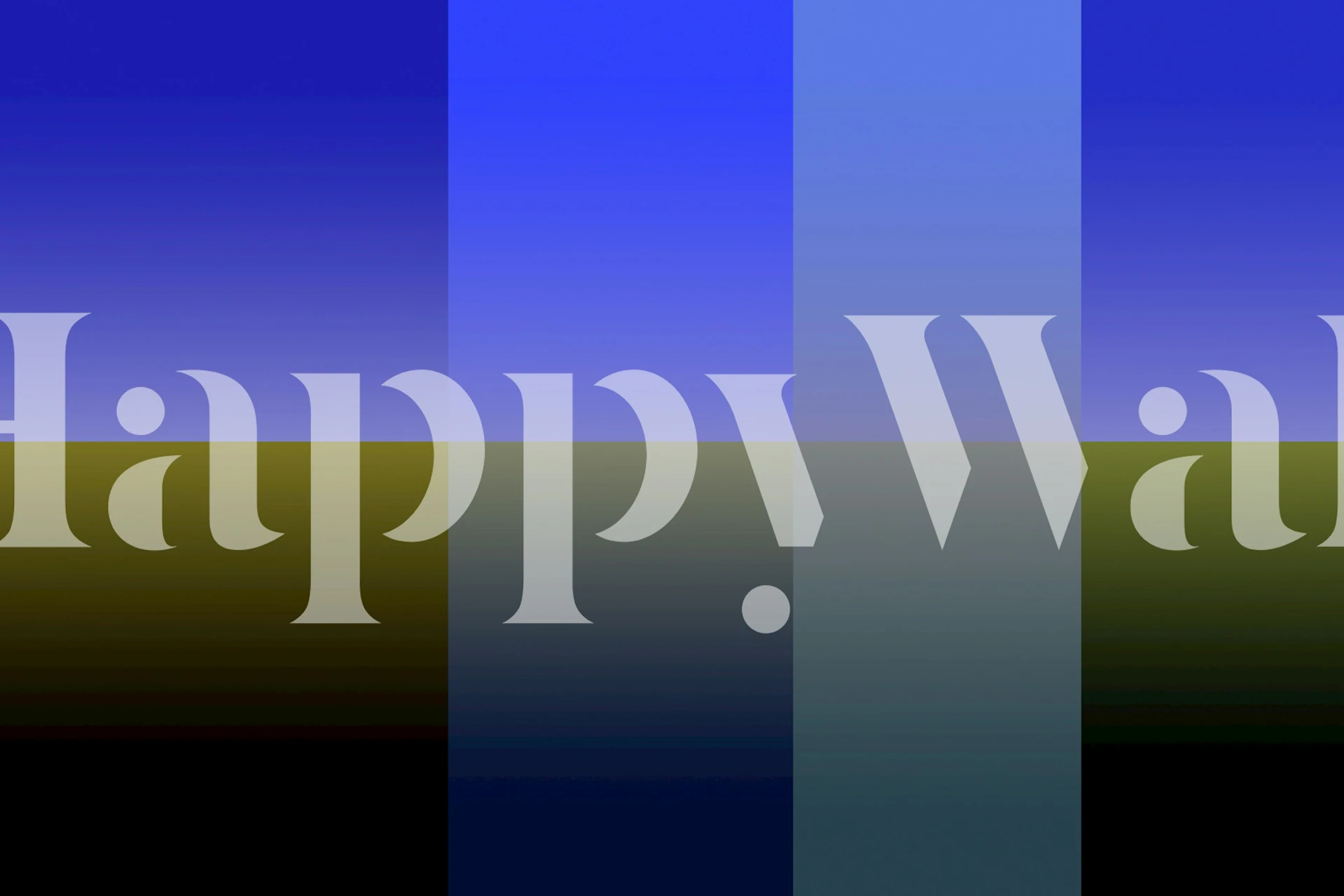 Abstrakti Midnight Bauhaus Modernistinen seinämaalaus sinisen ja vihreän sävyissä