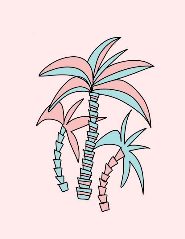 Retro Summer Palm Trees 1