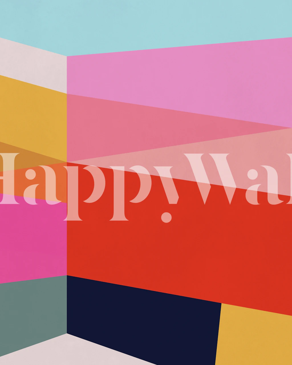 Geometric Concept 15 colorful wallpaper in interior