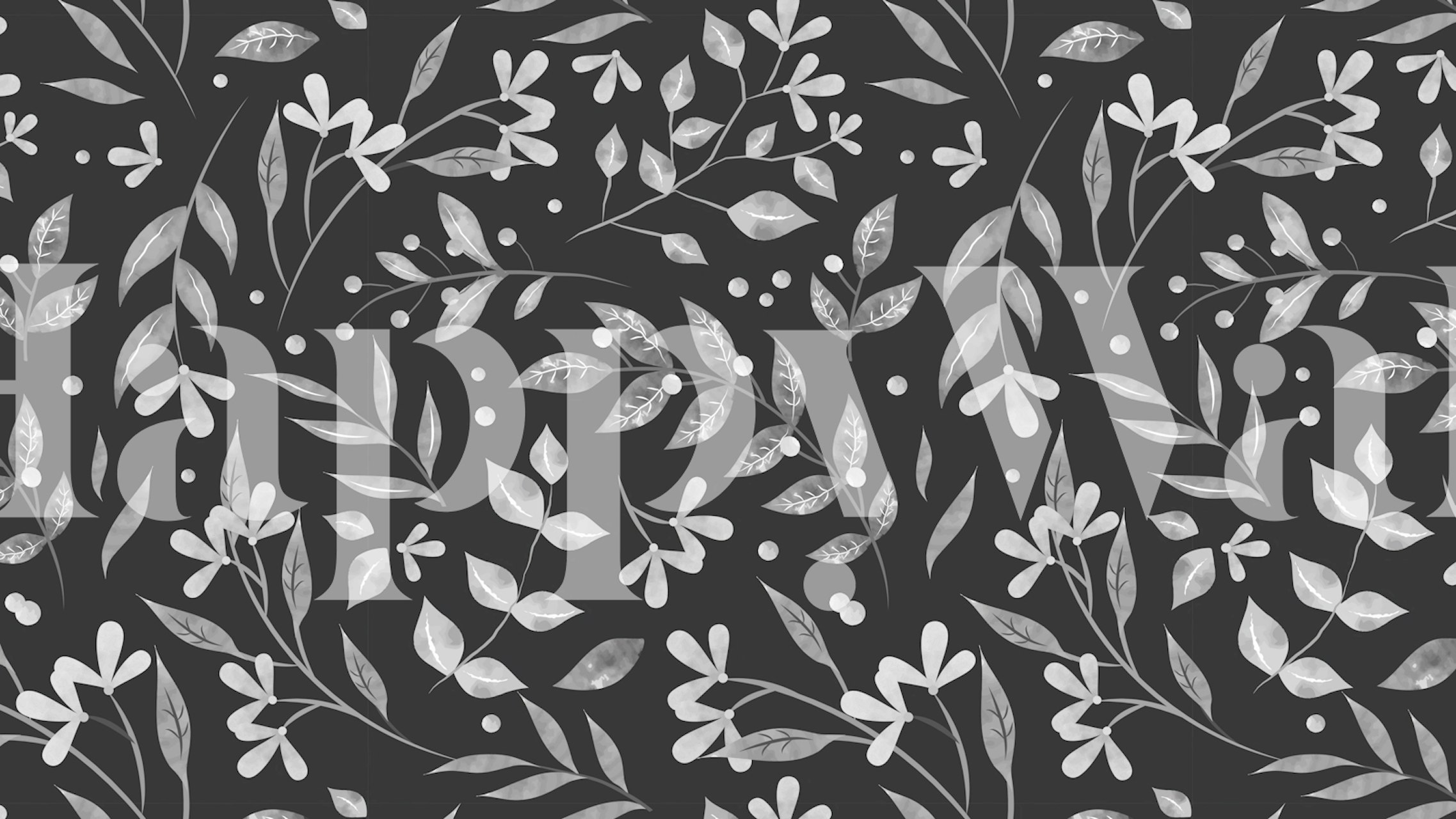 Black and White Mystic Garden σε ένα δωμάτιο