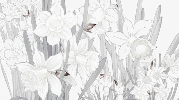 Light Grey Scandinavian Floral