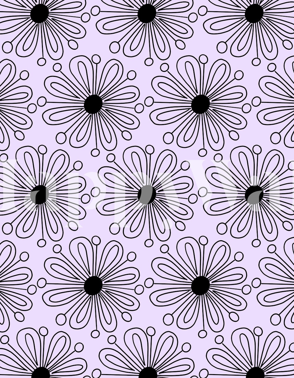 Tapeta Lavender Flower Glam u prostoriji