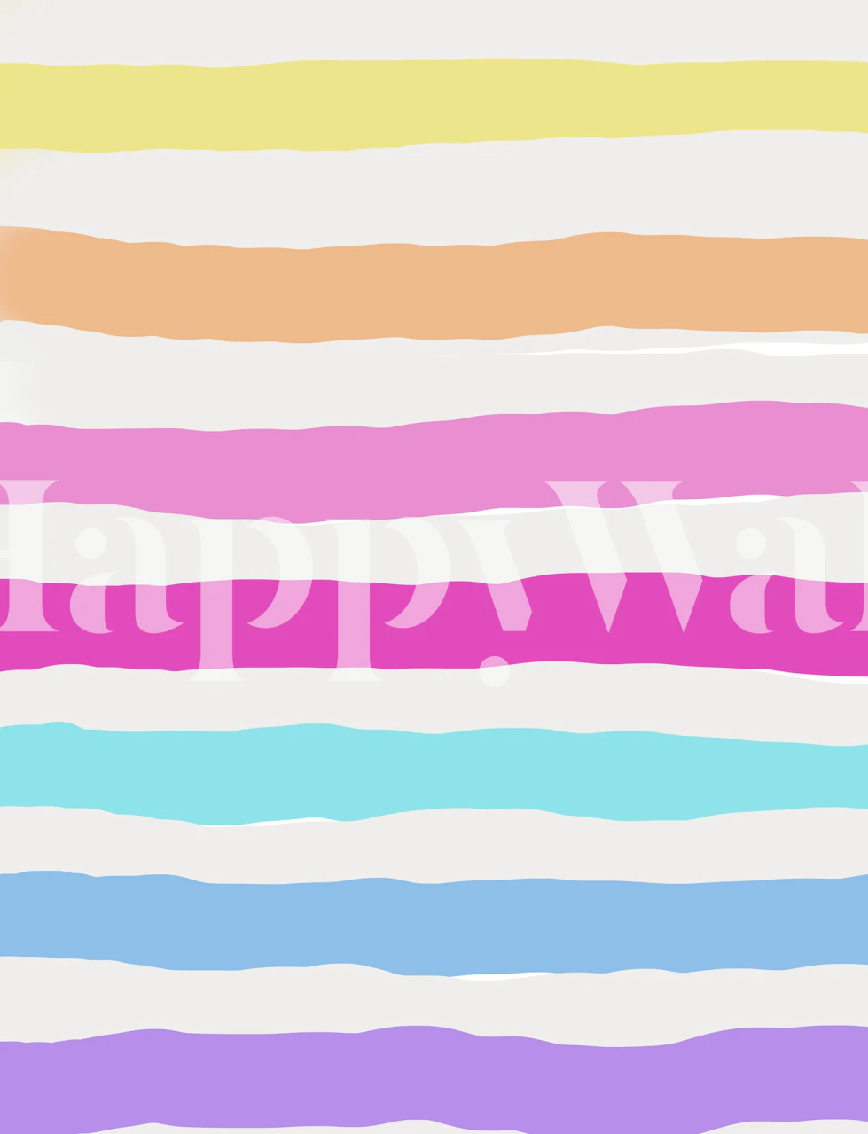 Pastel colored striped wallpaper in yellow, pink, blue, purple