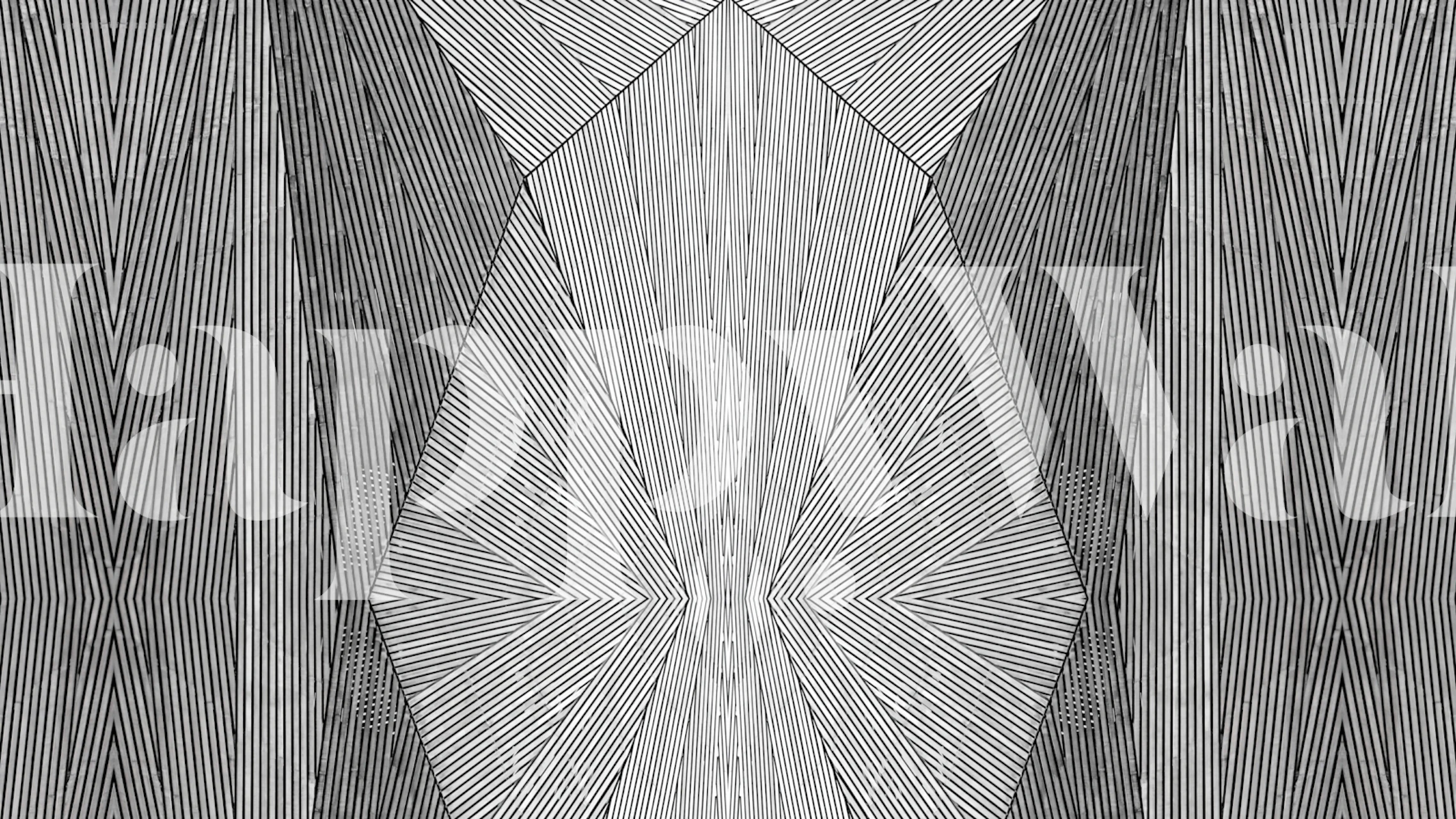 Geometric black and white wallpaper with diagonal lines