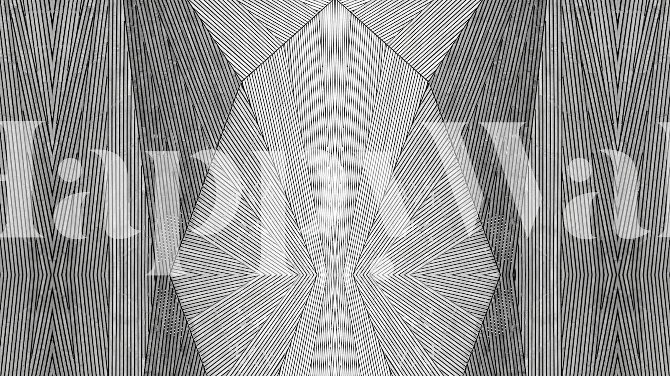 Geometric black and white wallpaper with diagonal lines