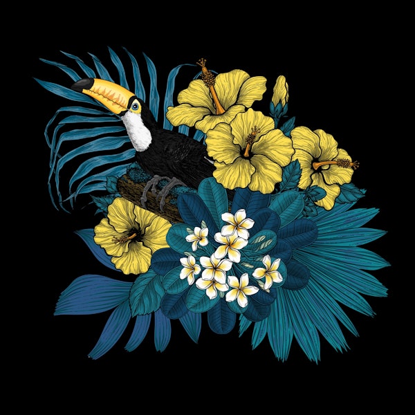 Toucan and tropical flora 2