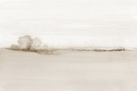Sepia watercolor horizon behang