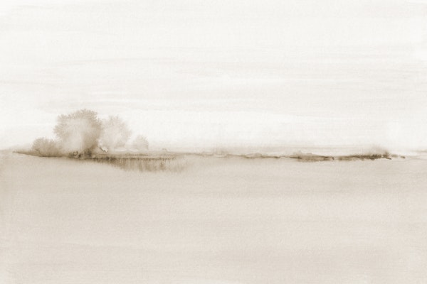 Sepia watercolor horizon