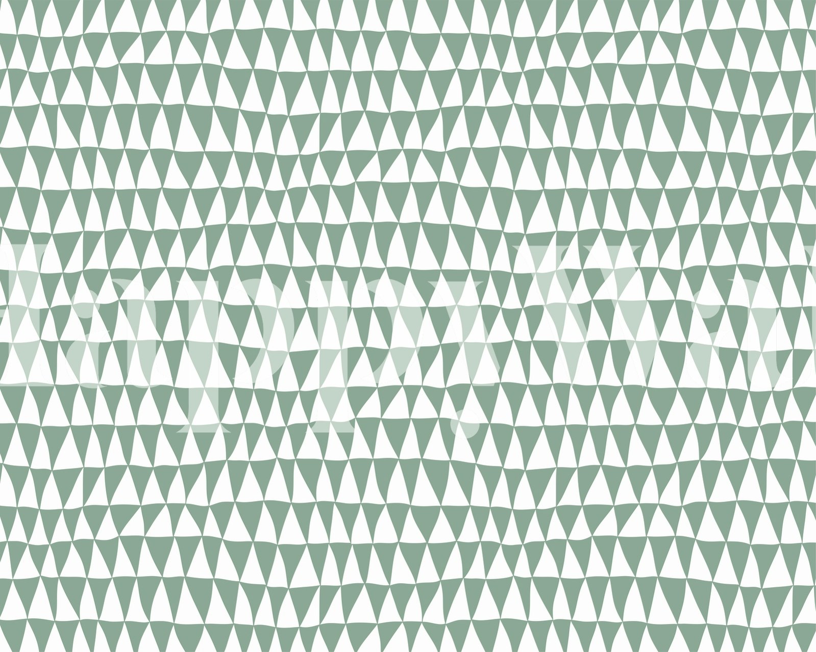 Zeleni i bijeli geometrijski trokutasti zidni mural