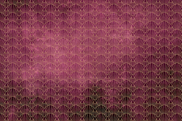 Art Deco Wall Burgundy