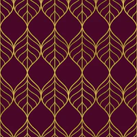 Art Deco Wall Burgundy tapete