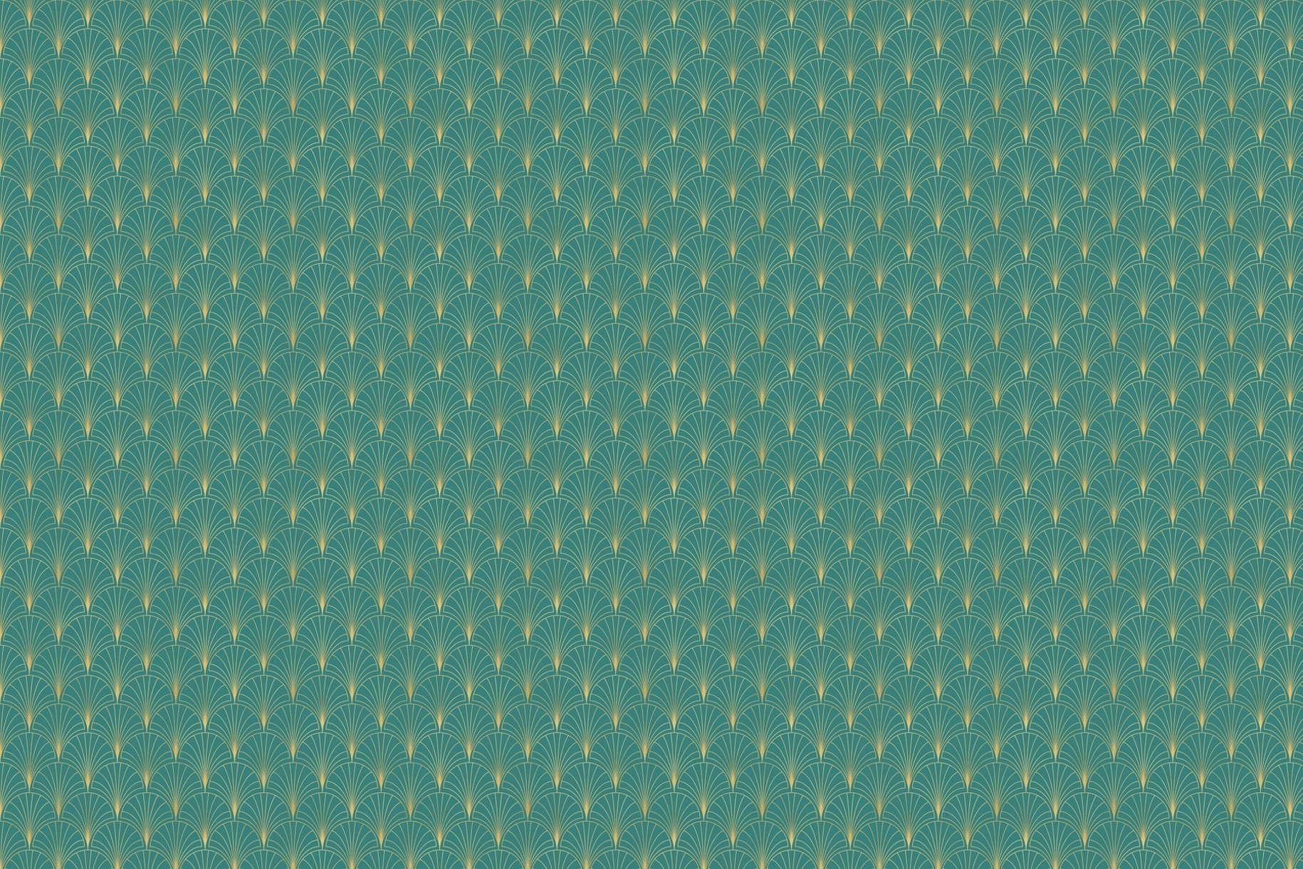 Art Deco Wall Teal Wallpaper Buy Now at Happywall