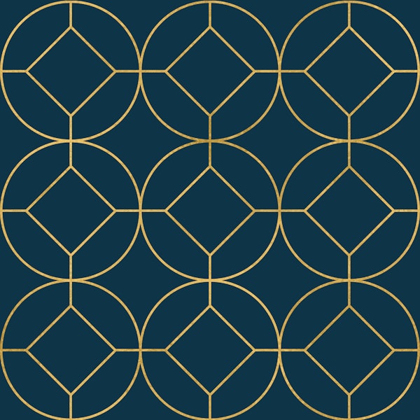 Art Deco Wall Teal