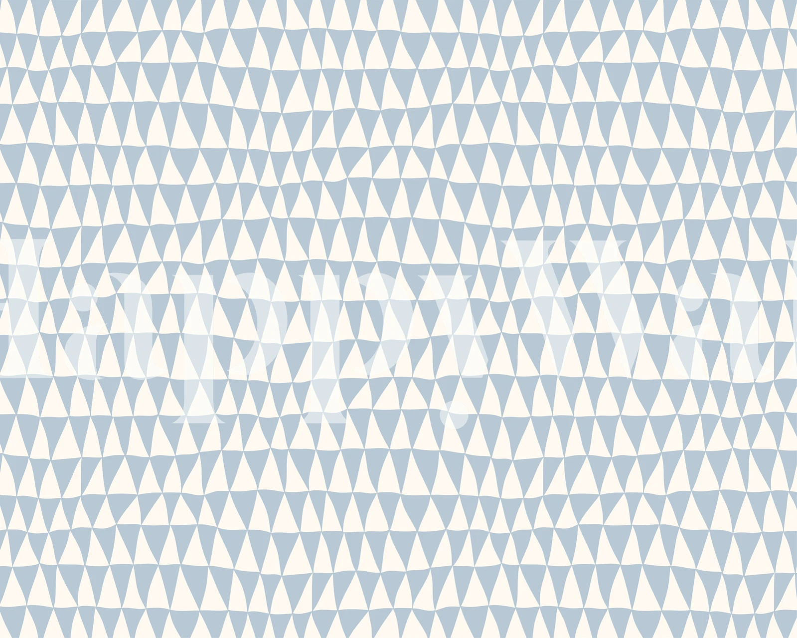 Odd triangles light blue wallpaper in a room