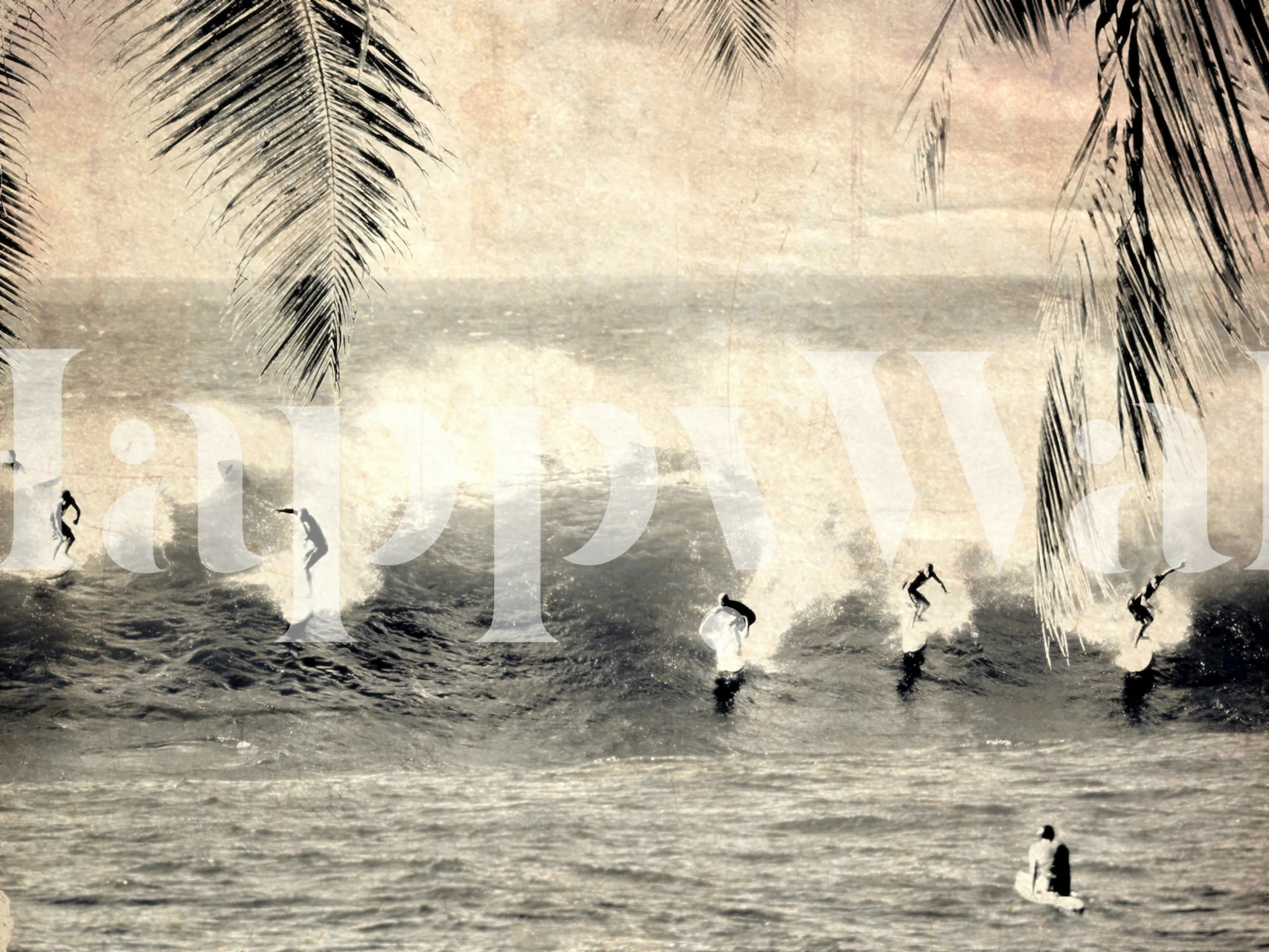 California Vintage tapet i et rum