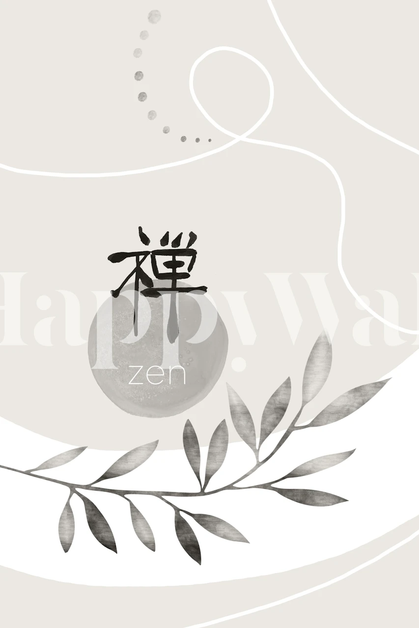 Carta da parati Zen Japandi Style in una stanza