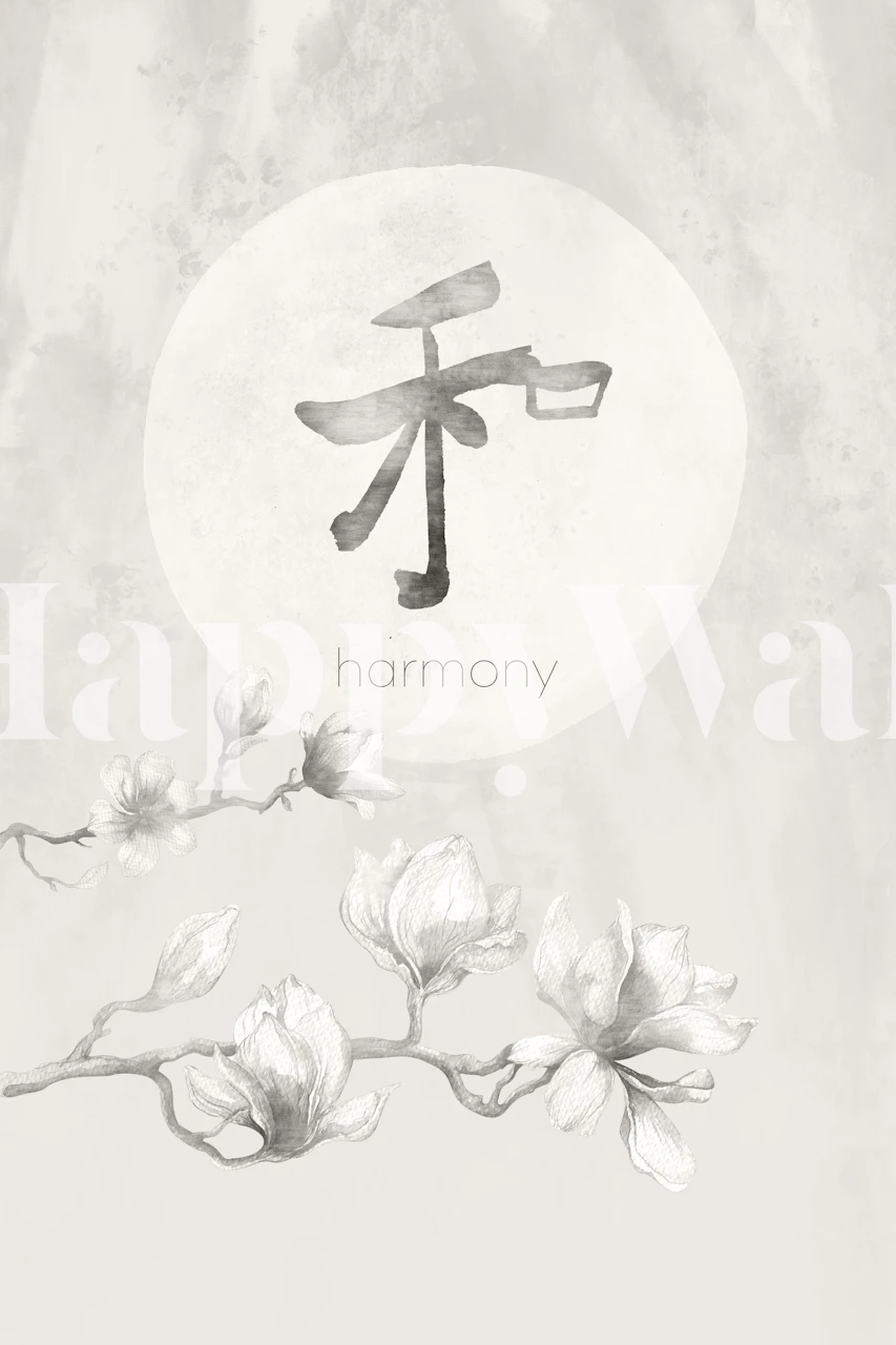 Papel pintado Japandi Style en una habitación