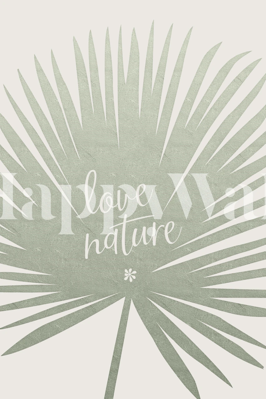 Love nature carta da parati con foglie di palma