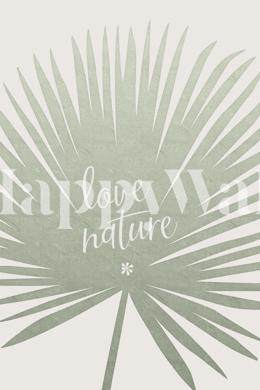 Love nature ταπετσαρία με φύλλα φοίνικα