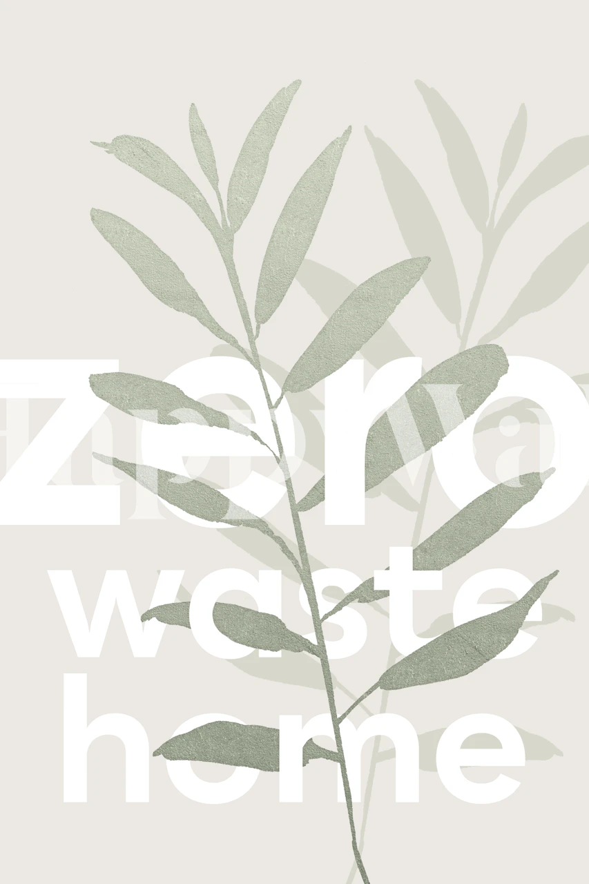 Zero waste home design della carta da parati in una stanza