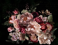 Baroque Opulent Vintage Moody Floral Bouquet papiers peint