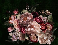 Baroque Moody Opulent Vintage Floral Bouquet 1 papiers peint