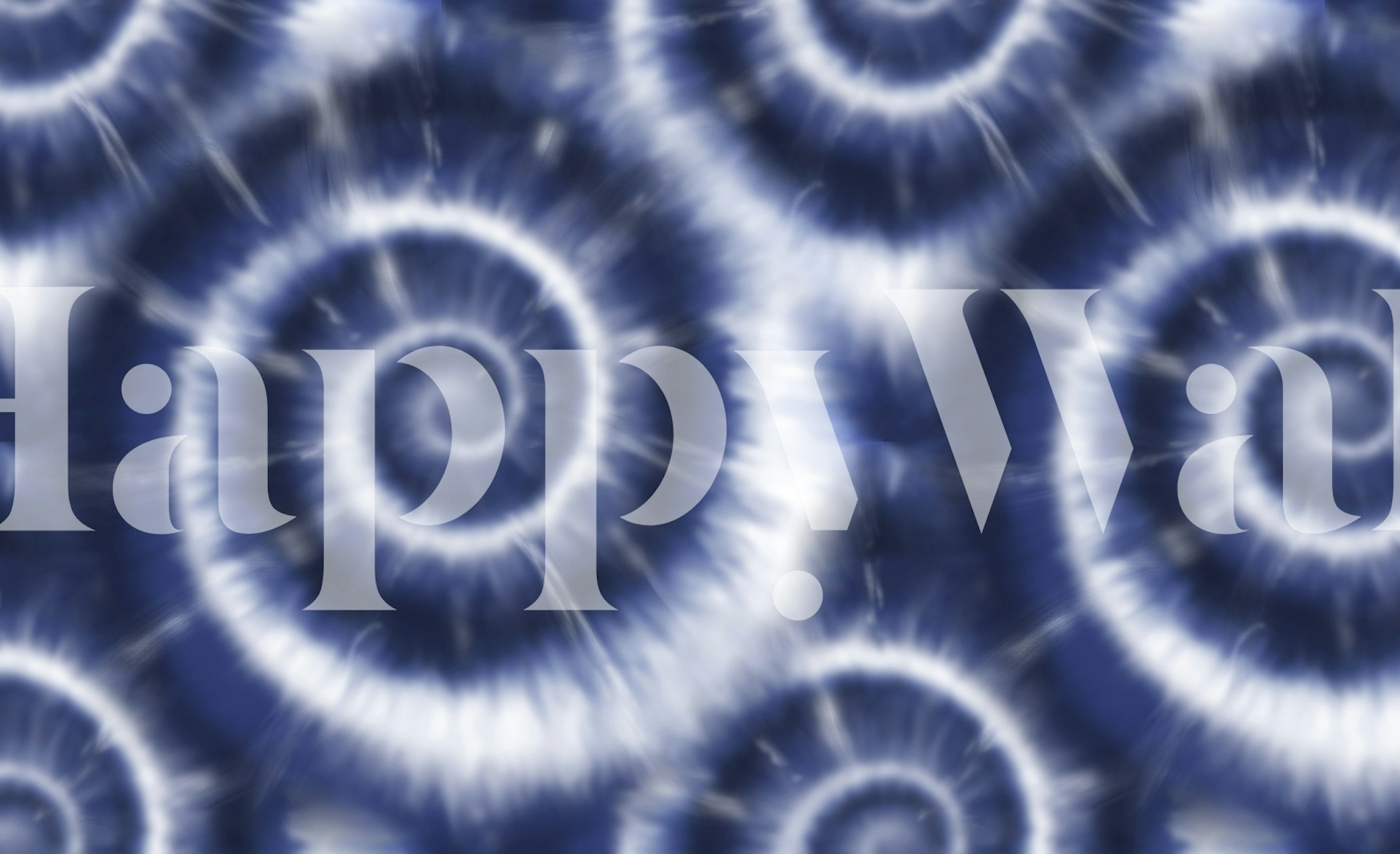 Plavo-bijeli tie-dye zidni tapet s Shibori uzorkom