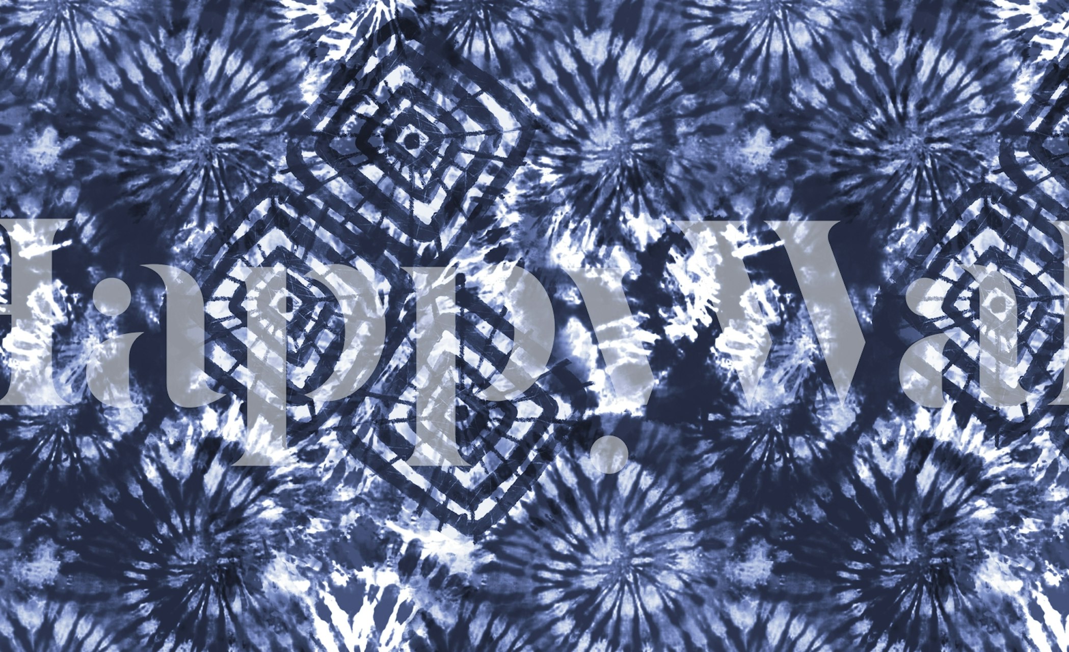 Tie dye pattern in blue and white colors, abstract design wallpaper