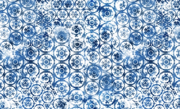 Shibori Tie Dye Blue White